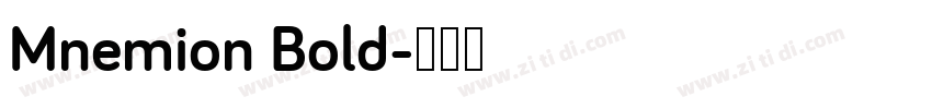 Mnemion Bold字体转换